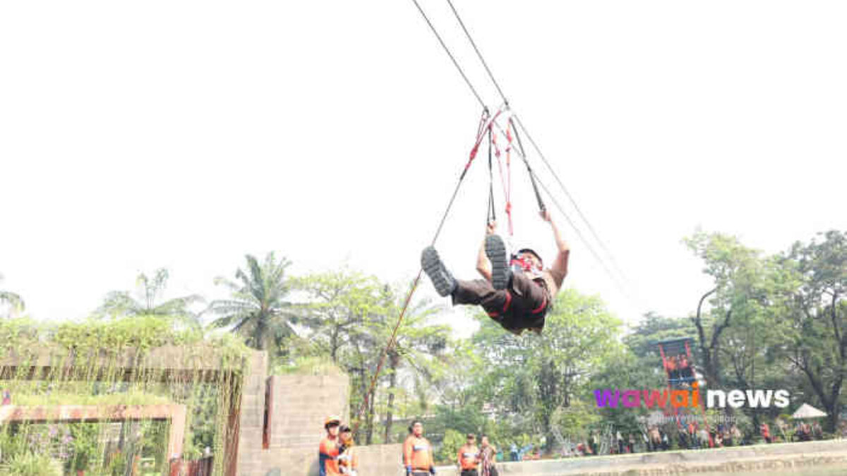 Flying Fox Hadir di BPBD Kota Bekasi, Belajar Mitigasi Bencana Kini Bisa Sambil Memacu Adrenalin