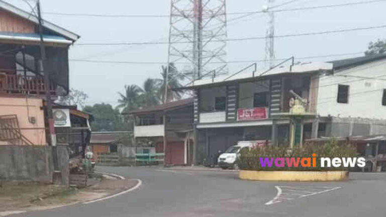 Kabut Asap Kepung Lingga, Sekolah Beralih Daring dan Jalanan Mendadak Sepi